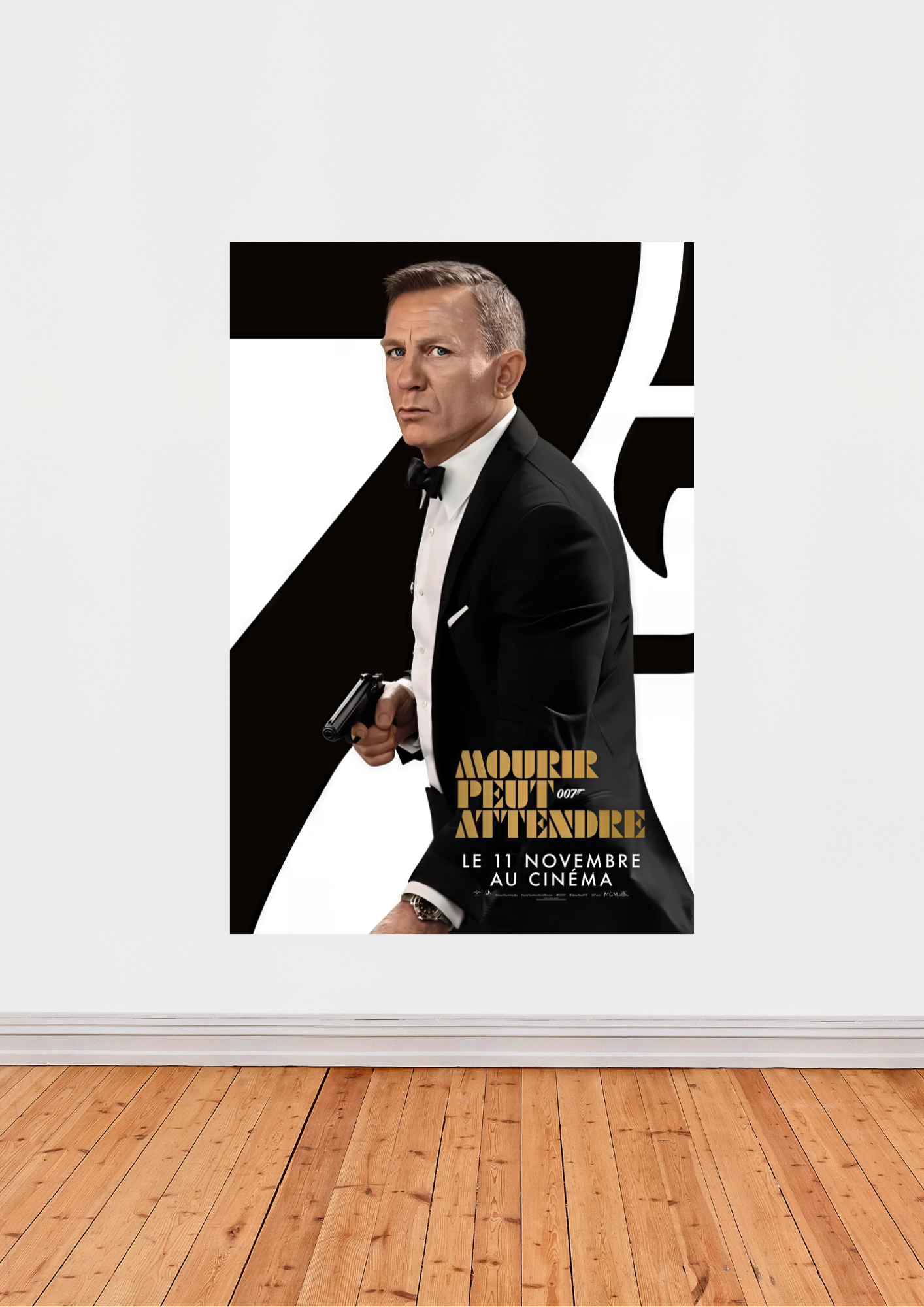 Affiche « Mourir peut attendre » – L’élégance explosive de 007