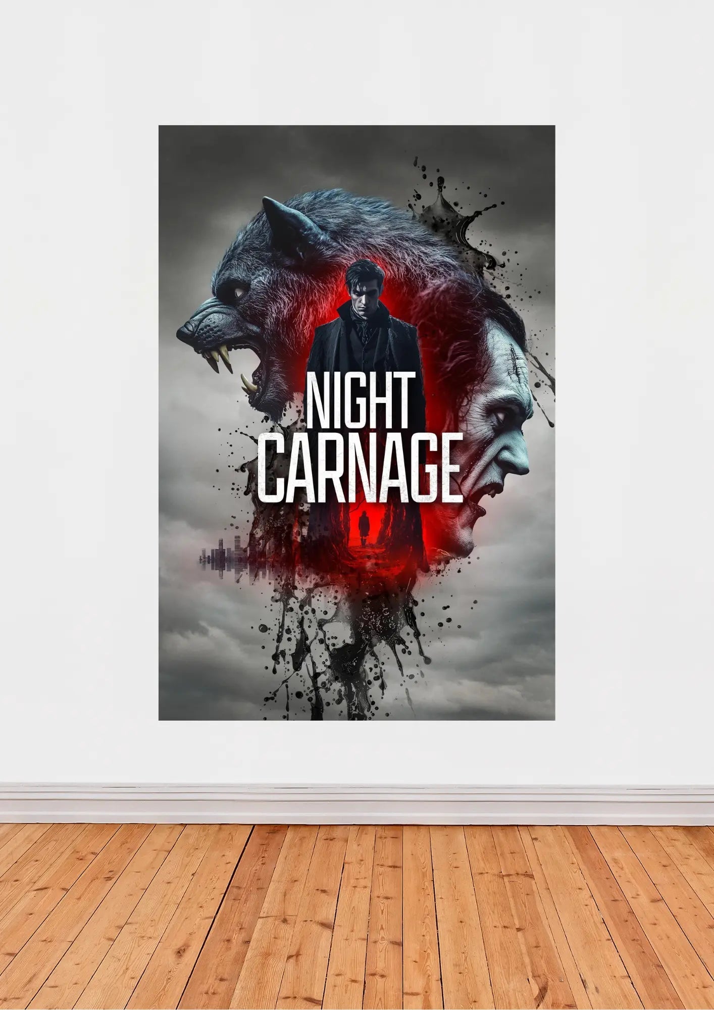 « Night Carnage » – Plongez dans l'univers gothique avec notre affiche horreur