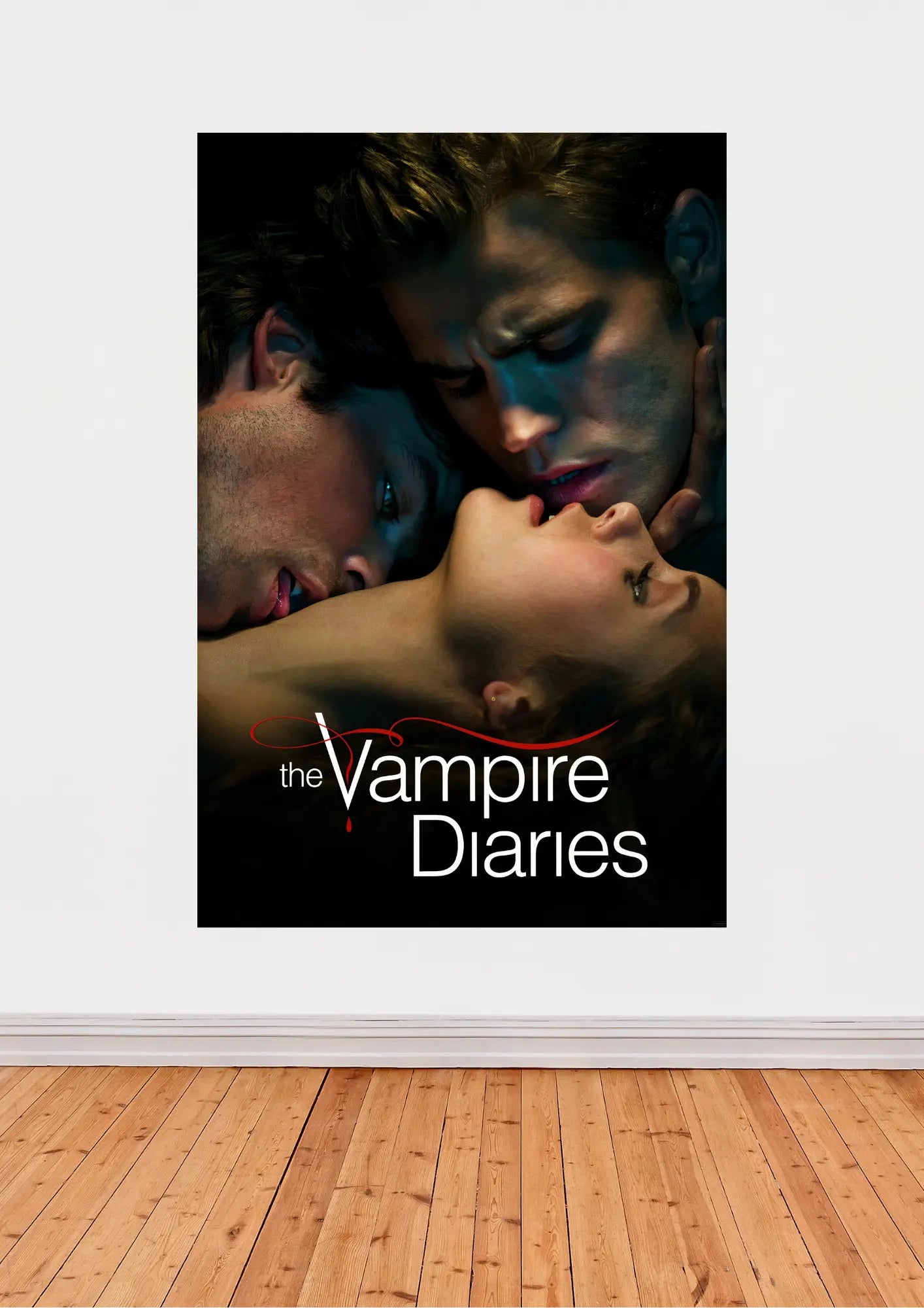 « The Vampire Diaries » – Affiche sensuelle et sombre de la série culte vampirique
