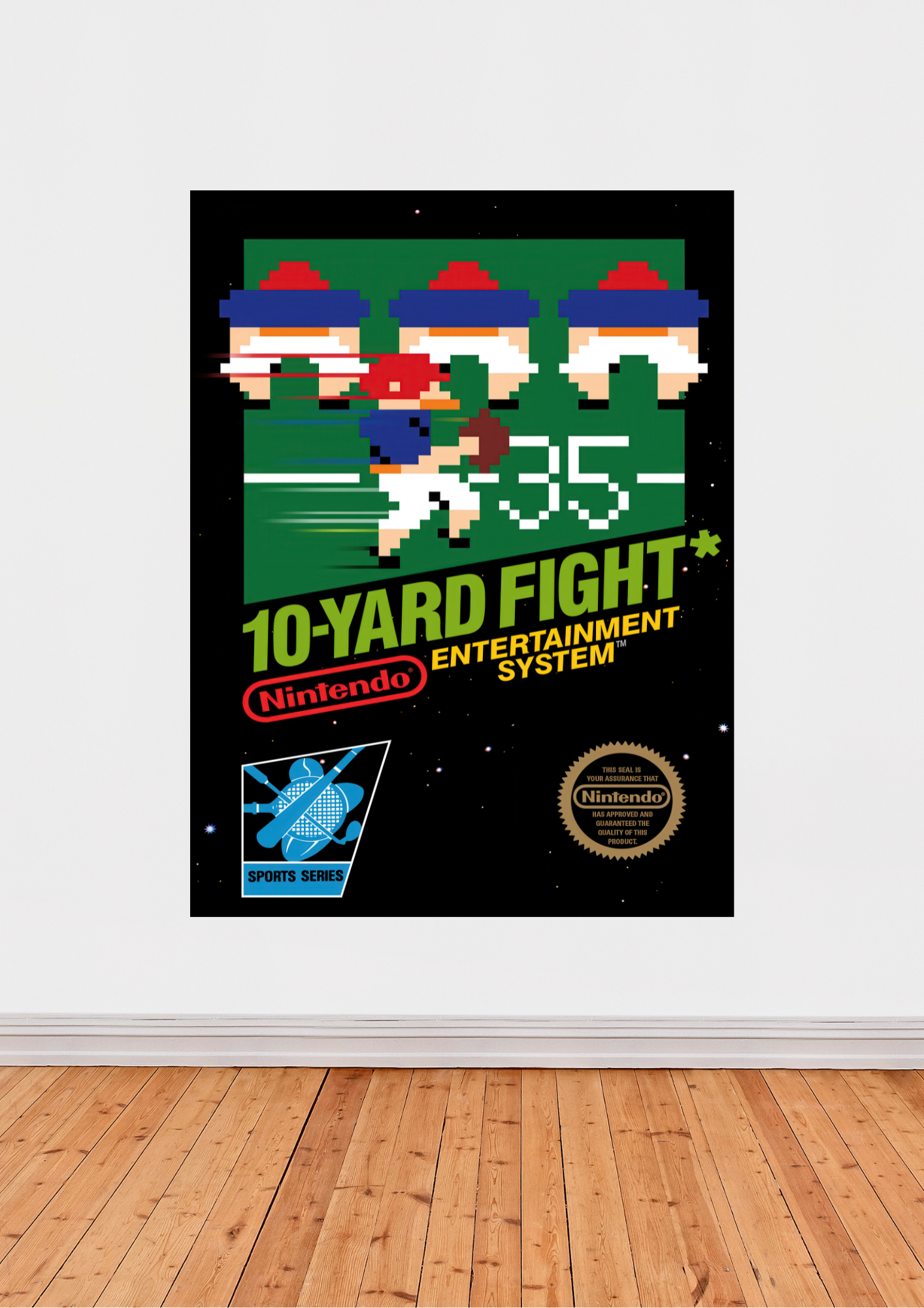 Affiche rétro 10-Yard Fight NES : l'art nostalgique des jeux vidéo classiques
