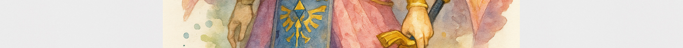 Affiche Zelda Aquarelle – Illustration fantasy inspirée du jeu culte