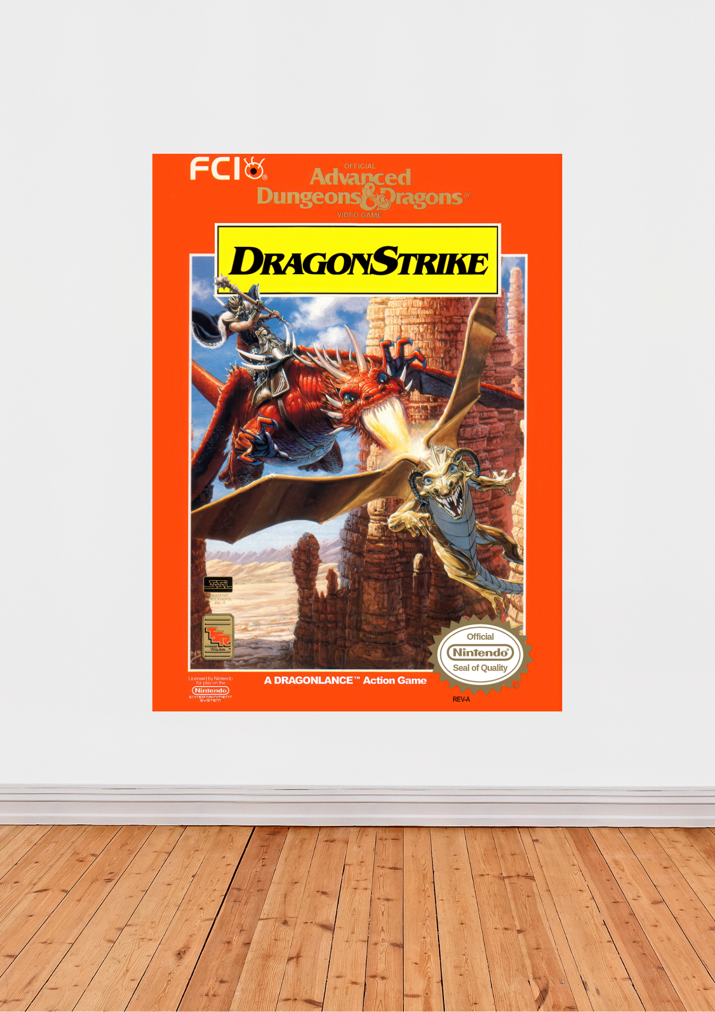 Plongez dans l'univers épique de DragonStrike avec notre affiche NES