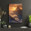 Affiche Sommet Doré – Montagne Majestueuse au Lever du Soleil