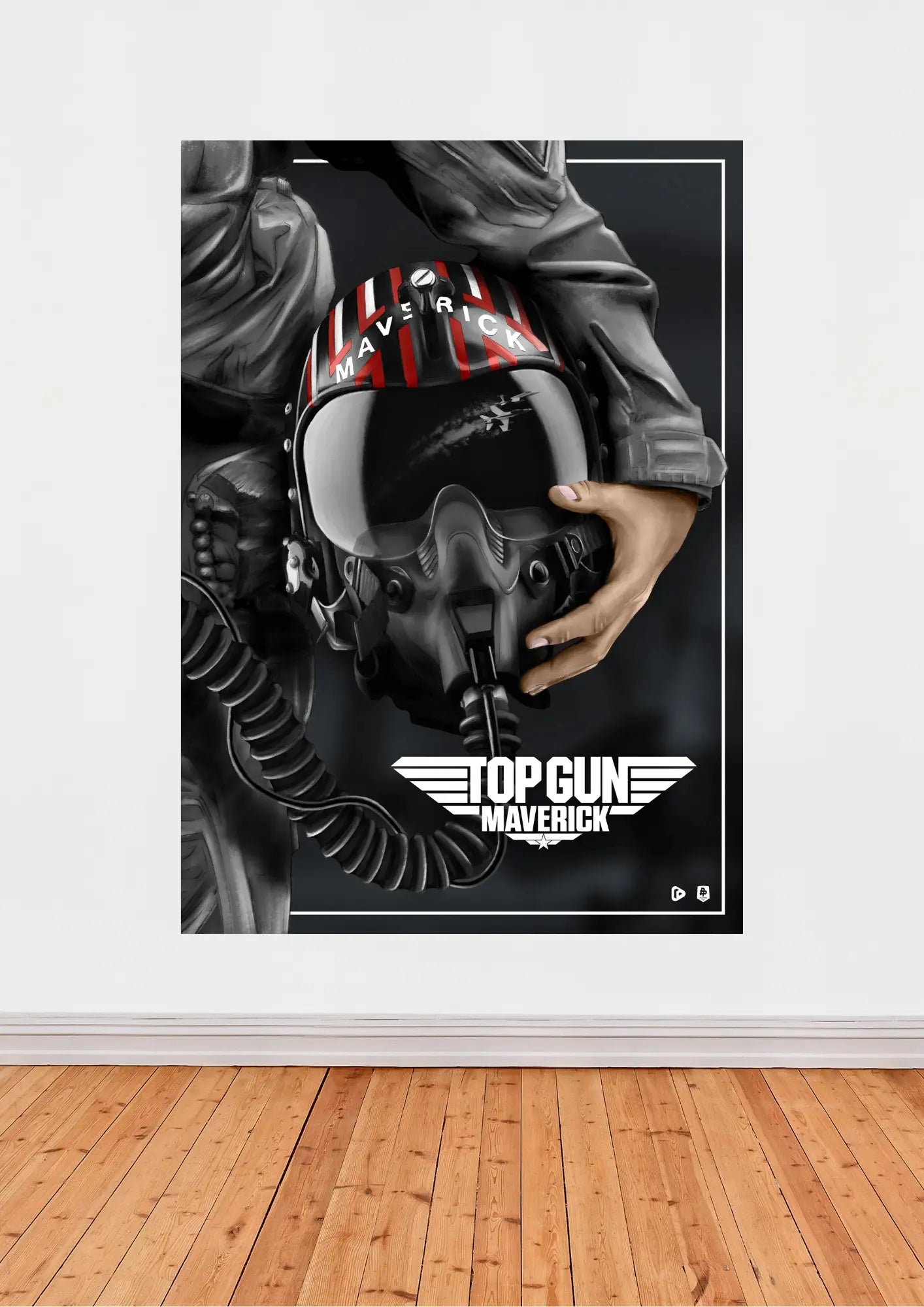 L'Affiche « Top Gun: Maverick » – Pilote de Chasse et Casque Iconique