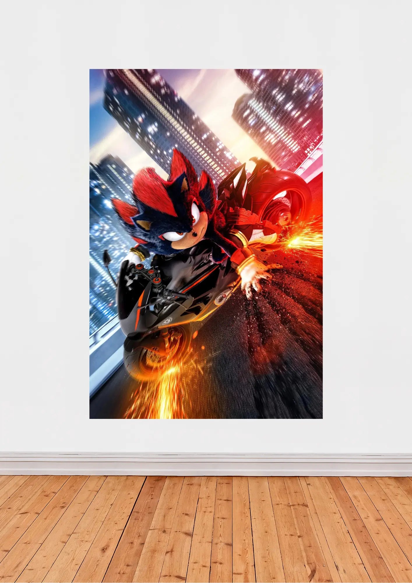 « Shadow the Hedgehog » – Affiche moto urbaine et vitesse infernale