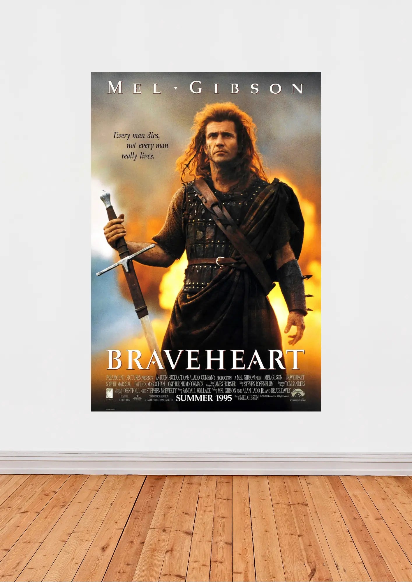 « Braveheart » – Affiche cinéma épique (1995) avec Mel Gibson