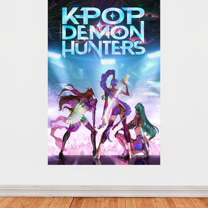 « K-Pop Demon Hunters » – Affiche pop-fantasy explosive