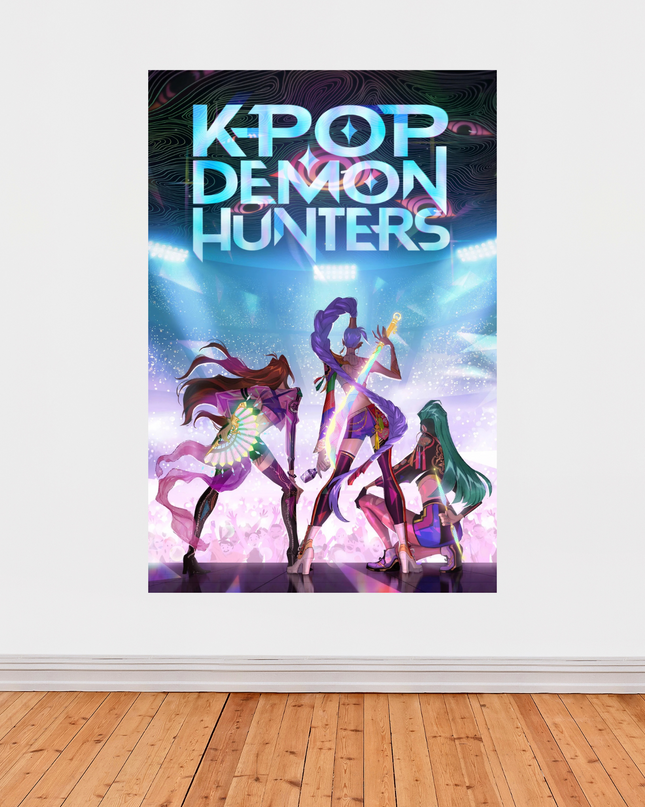 « K-Pop Demon Hunters » – Affiche pop-fantasy explosive
