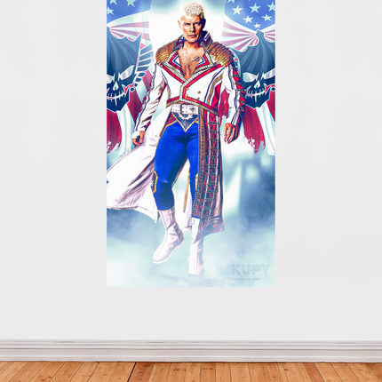 « Cody Rhodes – The American Nightmare » – Affiche catch stylisée WWE