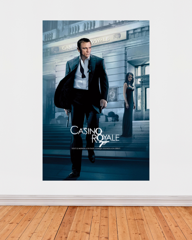 Affiche « Casino Royale » – James Bond 007 (2006) – Style espion chic