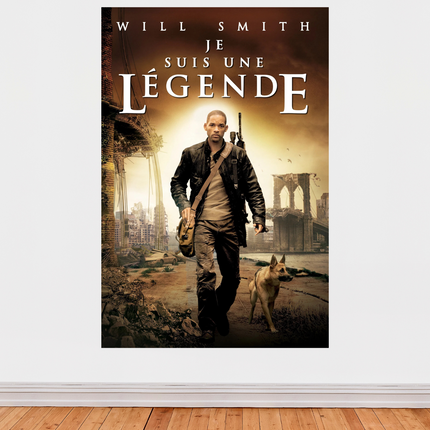 Affiche « Je suis une légende » (2007) – Poster apocalyptique avec Will Smith & son chien
