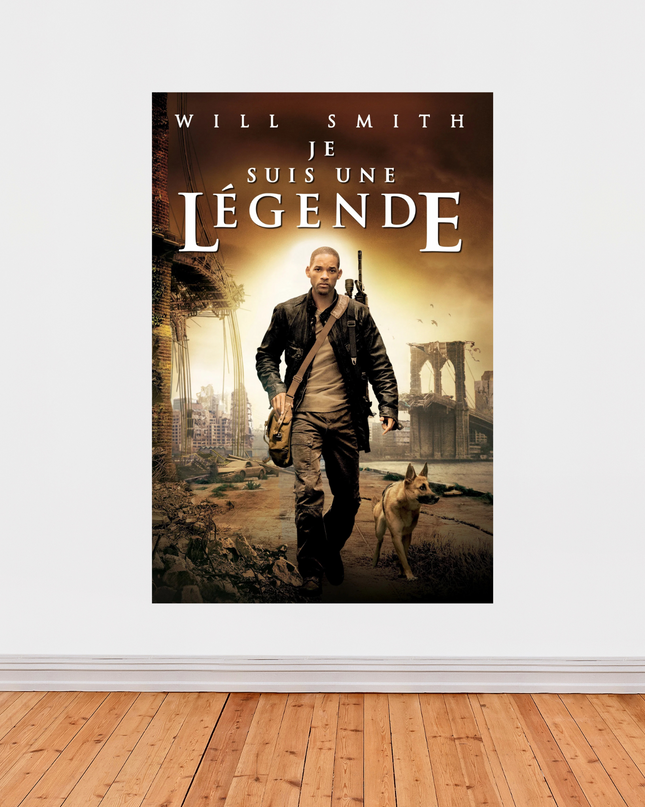 Affiche « Je suis une légende » (2007) – Poster apocalyptique avec Will Smith & son chien