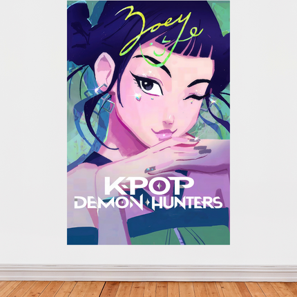 « Zoey – K-Pop Demon Hunters » – Affiche portrait éclat pop