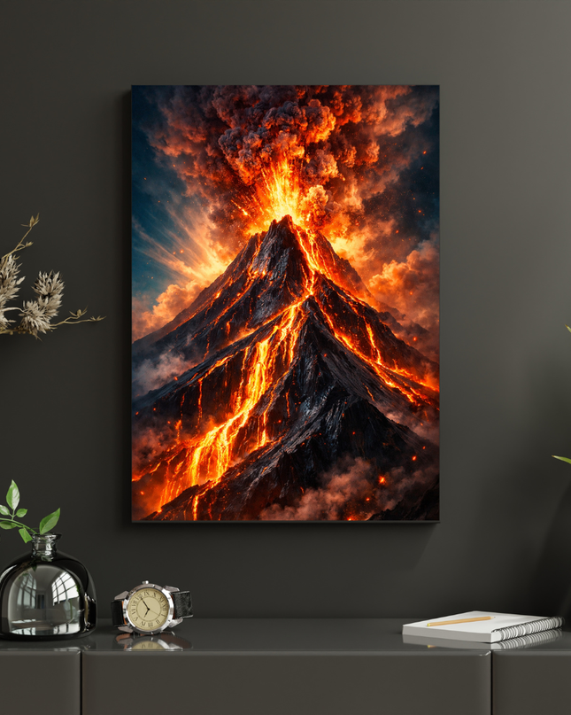 #20 Affiche volcan en éruption