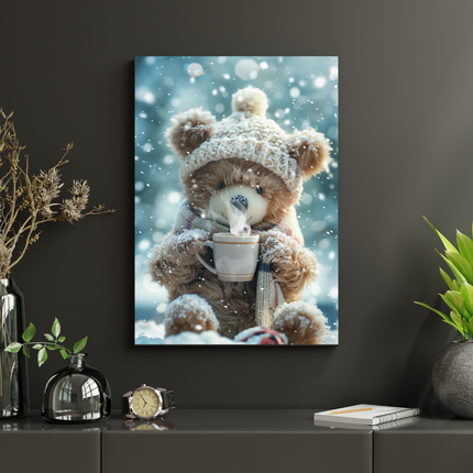 #163 Affiche Ourson d’Hiver – Poster Cocooning & Douceur Hivernale