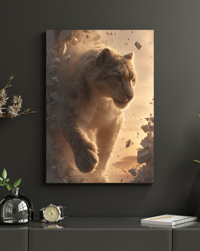 #52 Affiche félin sauvage – puissance et détermination