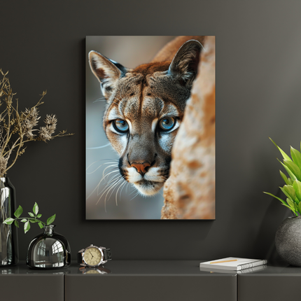 #112 Affiche murale puma au regard intense