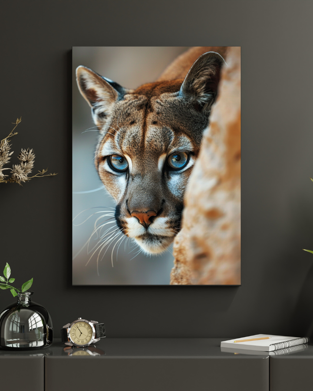 #112 Affiche murale puma au regard intense