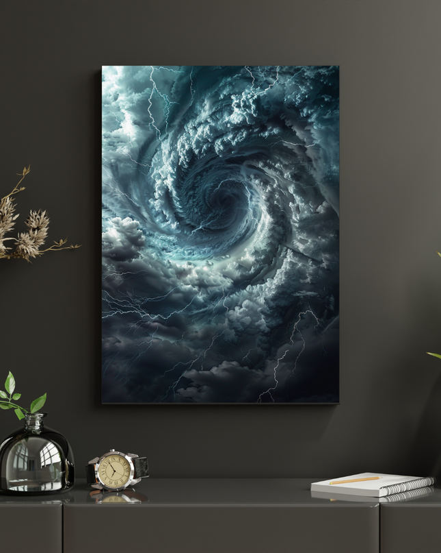 #133 Affiche Tempête Tourbillonnante – Poster orage abstrait et dramatique