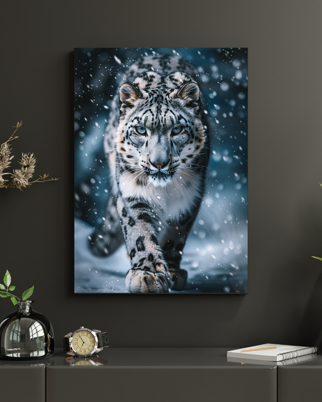 #153 Affiche Panthère des Neiges – Poster Animal Sauvage & Puissance