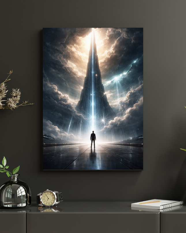 #21 Affiche tour futuriste céleste