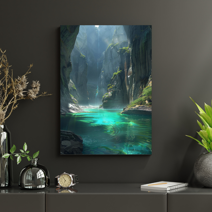 #102 Affiche murale canyon sacré et rivière émeraude