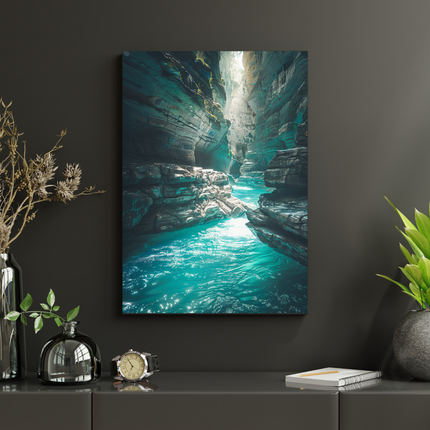 #72 Affiche murale Canyon turquoise sculpté par l’eau