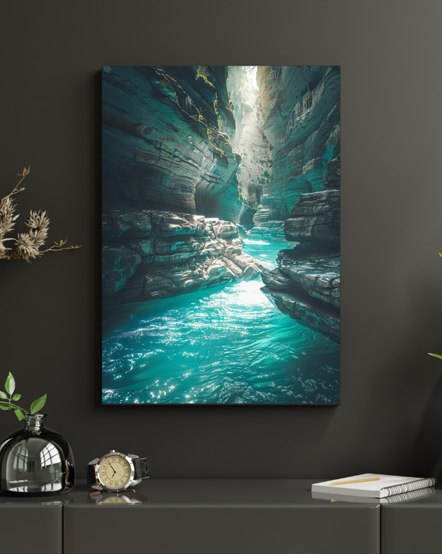 #72 Affiche murale Canyon turquoise sculpté par l’eau