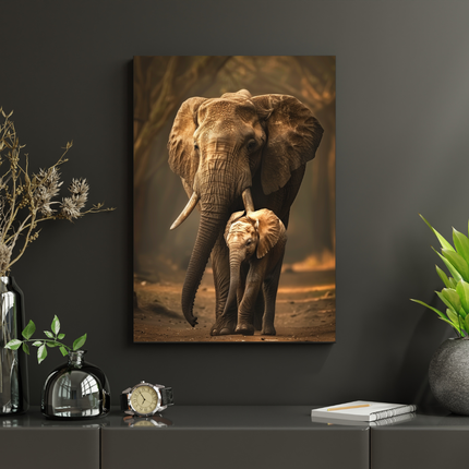 #2 Affiche éléphant et éléphanteau