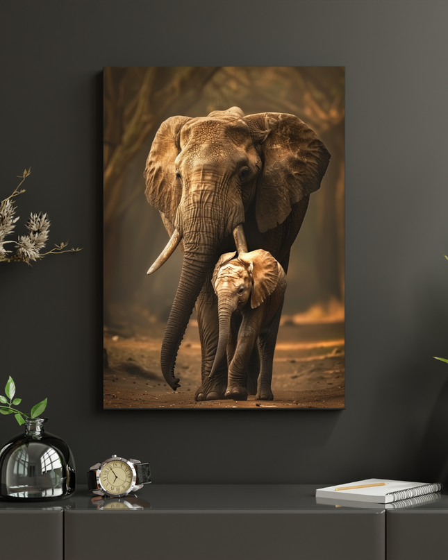 #2 Affiche éléphant et éléphanteau