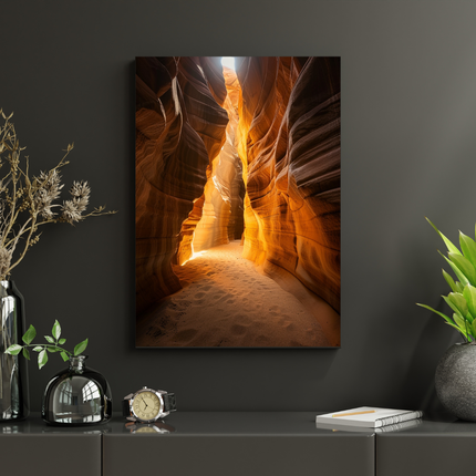 #103 Affiche murale canyon doré sculpté par la lumière