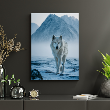 #53 Affiche loup blanc – force et sérénité