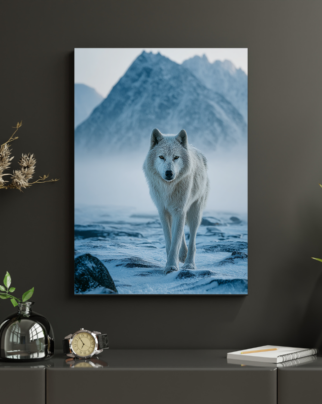 #53 Affiche loup blanc – force et sérénité