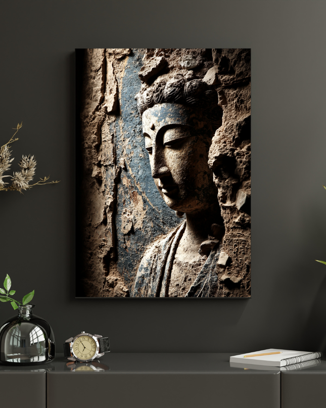 #4 Affiche Bouddha en pierre