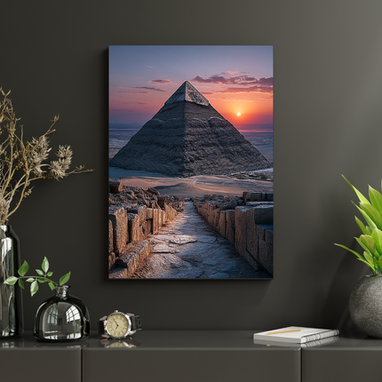 #23 Affiche pyramide au coucher du soleil