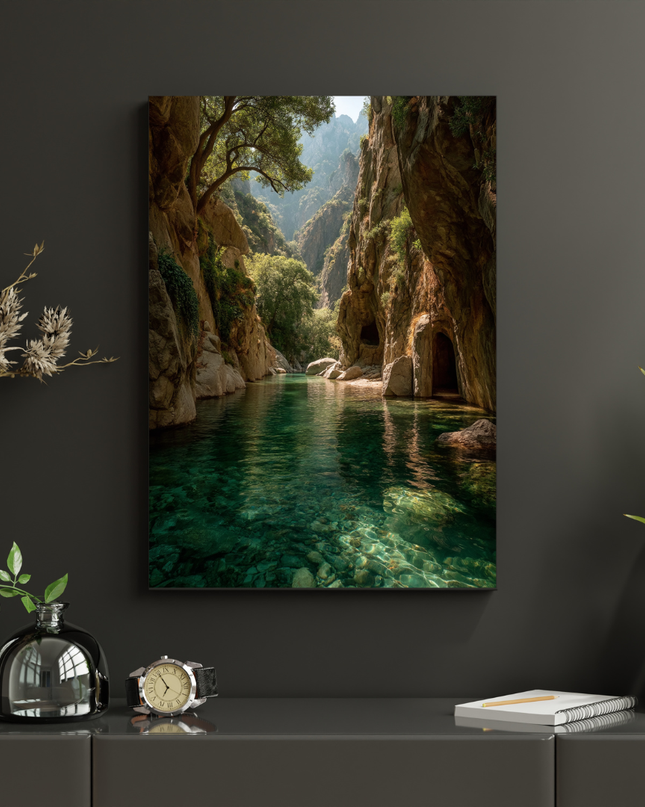 #44 Affiche canyon naturel et rivière émeraude