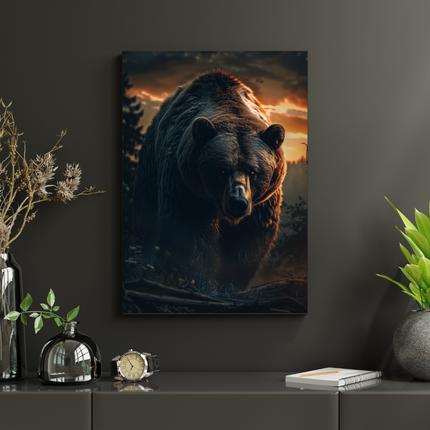 #132 Affiche Ours Sauvage – Poster animalier puissant et immersif