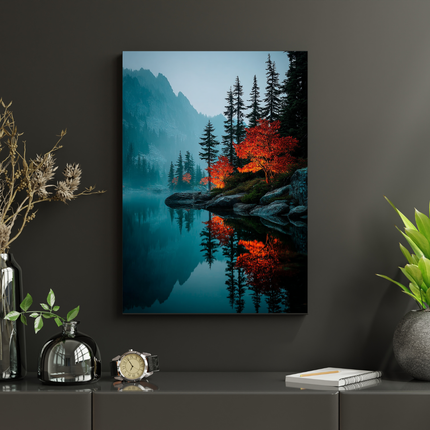 #56 Affiche lac de montagne aux couleurs d’automne