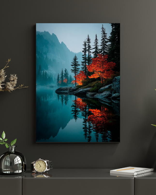 #56 Affiche lac de montagne aux couleurs d’automne