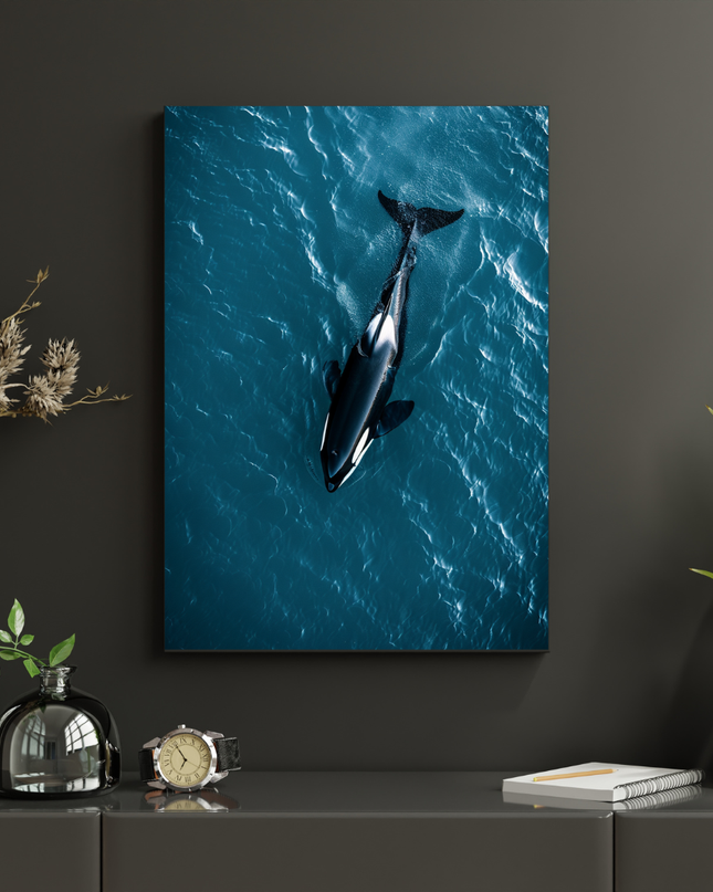 #66 Affiche murale Orque dans l’océan turquoise