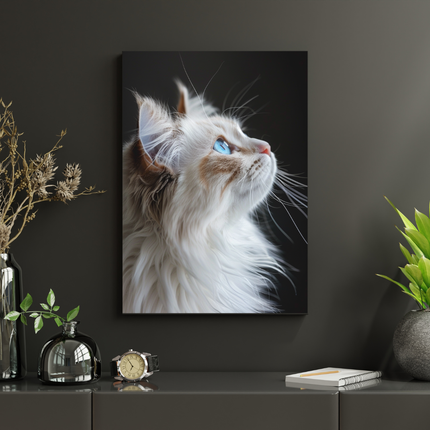 #156 Affiche Chat aux Yeux Bleus – Poster Animal Élégance & Douceur