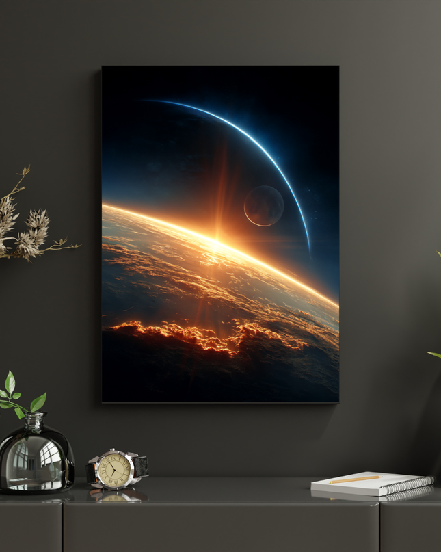 #15 Affiche lever de soleil spatial