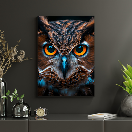 #137 Affiche Hibou Intense – Poster animalier puissant et regard captivant