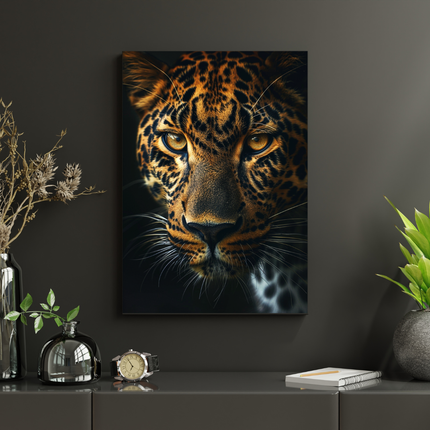 #157 Affiche Léopard Regard Intense – Poster Animal Sauvage & Charisme