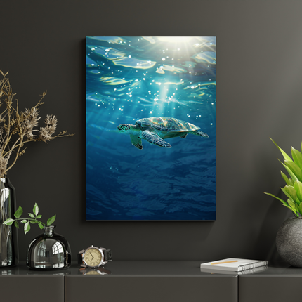 #87 Affiche murale Tortue marine – sérénité et liberté océane