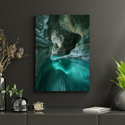 #25 Affiche canyon minéral aux eaux turquoise