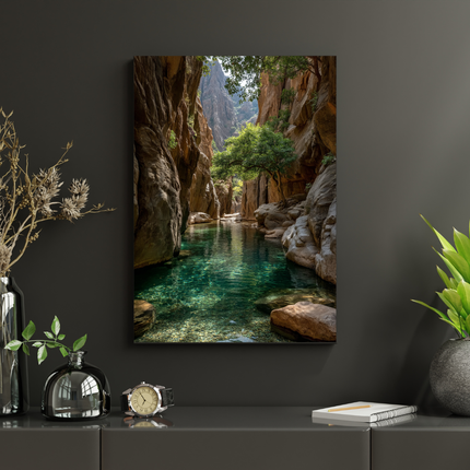 #7 Affiche canyon et rivière cristalline