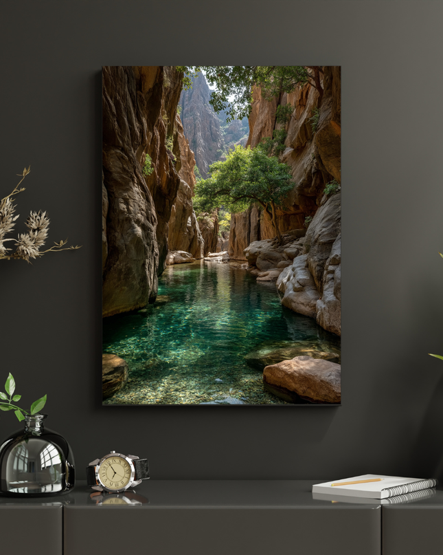 #7 Affiche canyon et rivière cristalline