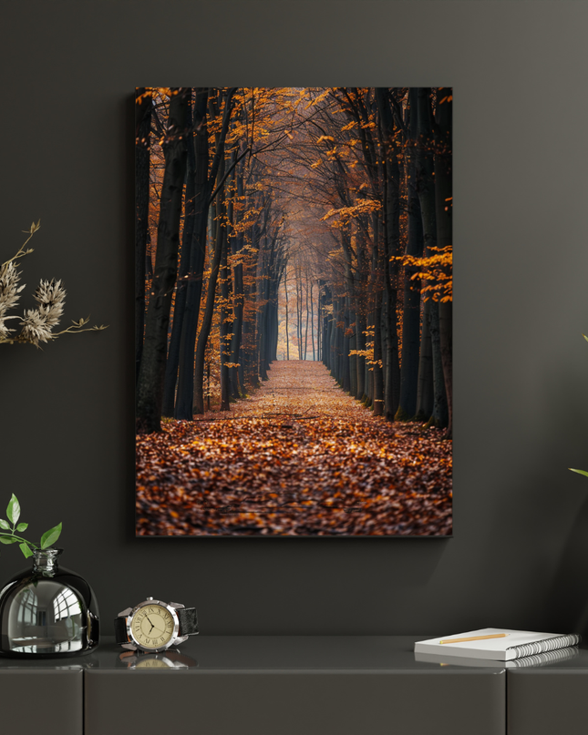 #68 Affiche murale Allée forestière en automne