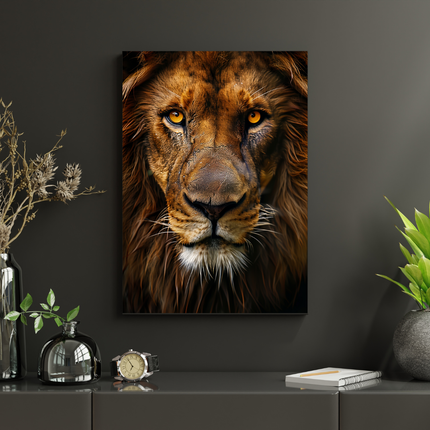 #158 Affiche Lion Majestueux – Poster Animal Sauvage & Force